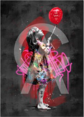 La petite fille et le ballon DIBOND