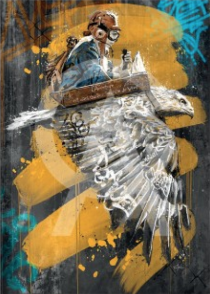 Le garçon et l&rsquo;aigle DIBOND