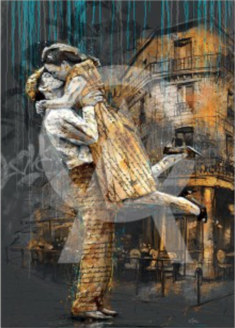 Les amoureux or DIBOND