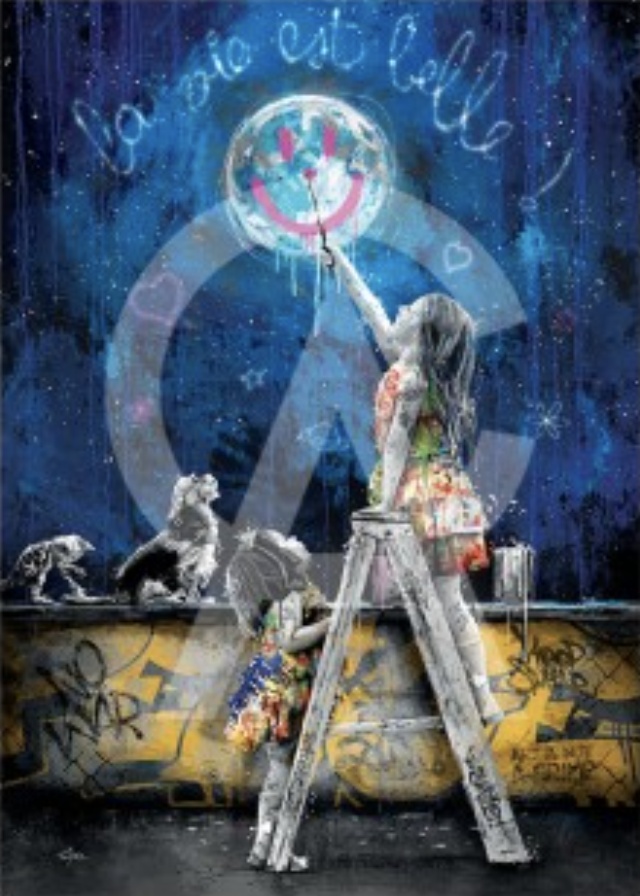 Les petites filles et la lune DIBOND